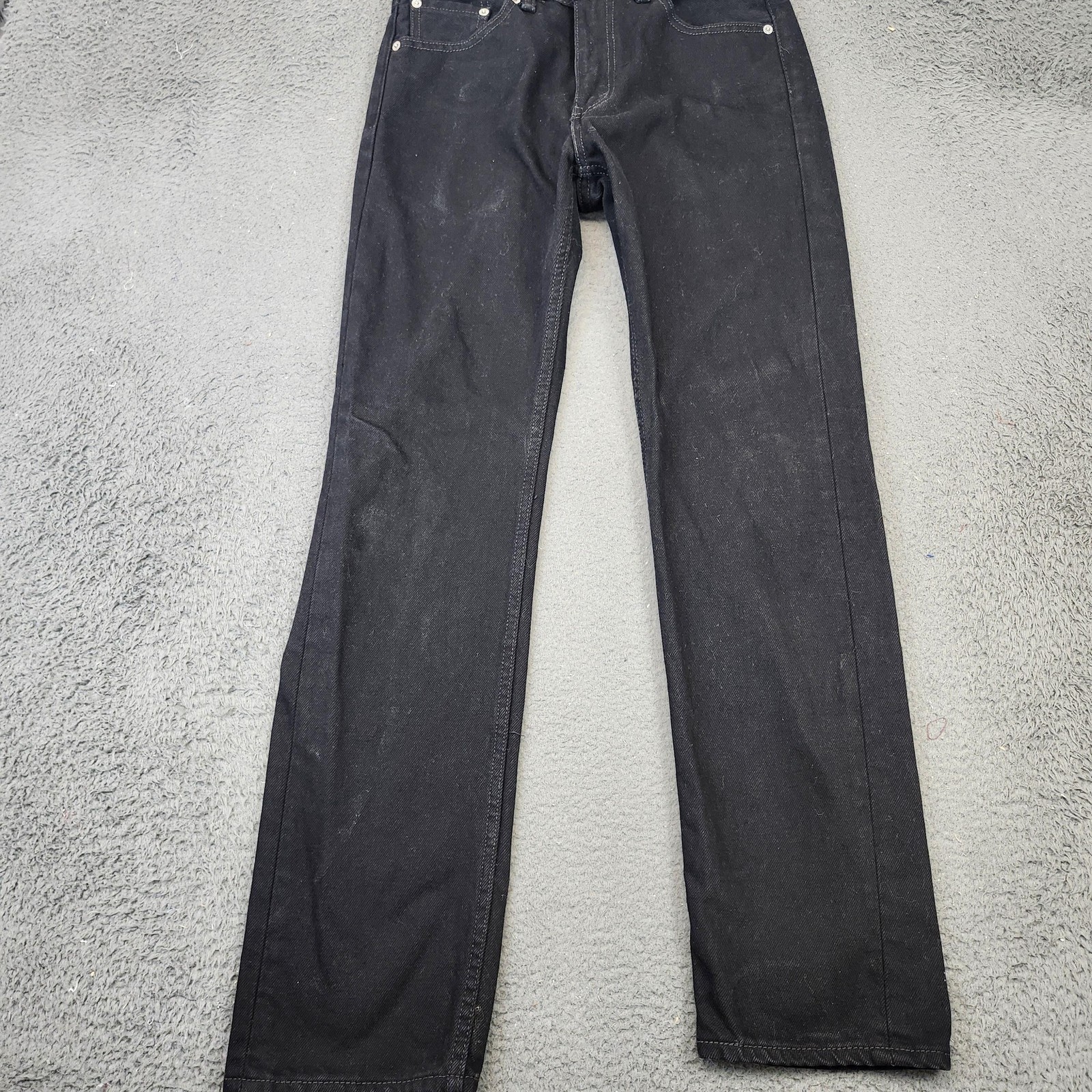 Levi's 505 Jeans Mens 30x32 Black Straight Leg Zip Fly Regular Fit Denim Classic
