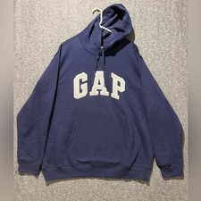 Gap Hoodie Mens Adult XL navy blue soft classic pullover sweatshirt NWT preppy