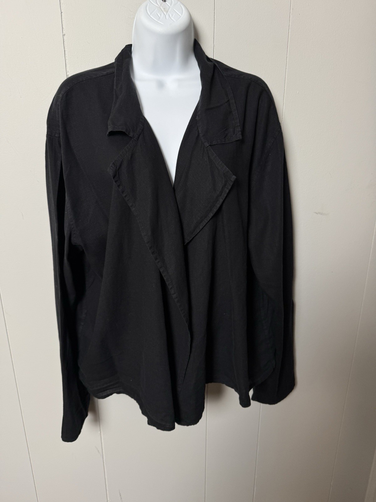 Wilfred Free Women’s Black Lightweight Non Button Draped Blazer Size L