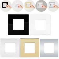 Single Light Switch Socket Finger Plates Surround Wall Protector Cover 5 Colours