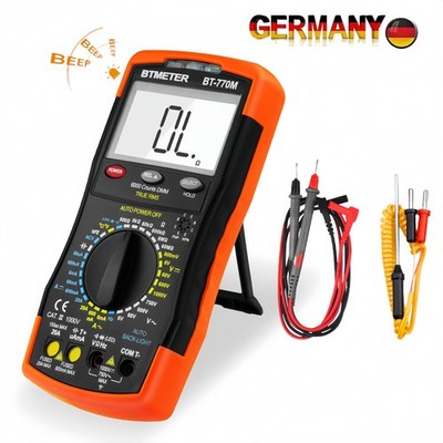 Digital Multimeter AC DC TRMS Strom Strommesser Voltmeter Auto Range Amperemeter