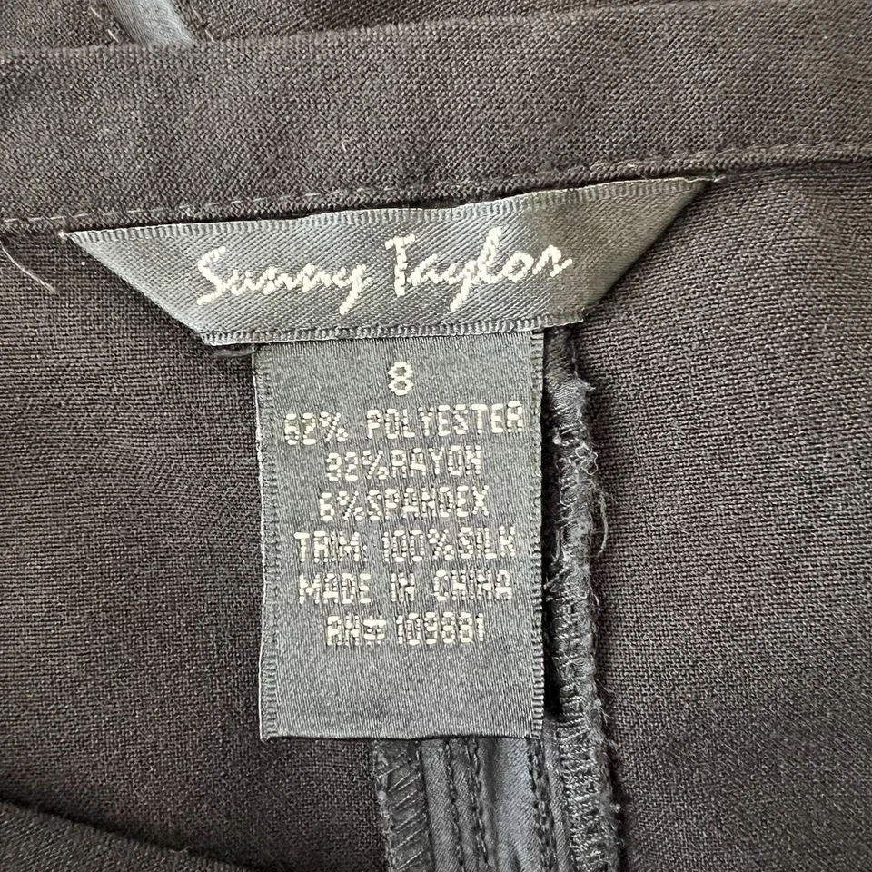 Falda plisada negra Sunny Leigh hasta la rodilla caprichosa grunge bruja ribete de seda Foto 3 de 4