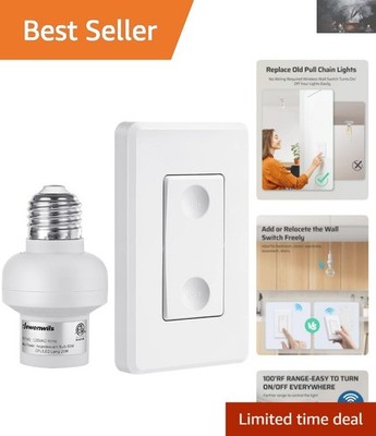 Convenient Remote Control Light Socket with Controller - Ideal for All Ages