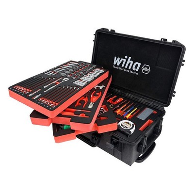 WIHA  Premium Rolling Tool Box Kit,Metric/SAE 833DN5