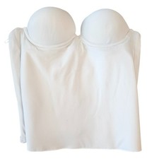 Felina Lingerie Womens Sz 36A Bustier Corset Shaper Solid White Lightly Padded