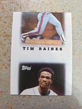 Tim Raines Harold Reynolds Mariners 1988 Topps League Ldrs MINI Miscut RARE ODD