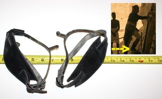 Joaquin Phoenix Napoleon screen used movie prop worn leather rubber stunt spurs