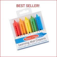 Melissa  Doug Learning Mat Crayons - 5 Colors