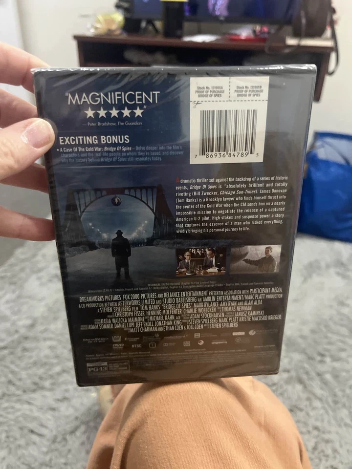 Bridge of Spies DVD Blu-ray Combo 2015 Tom Hanks Steven Spielberg Foto 2 de 3