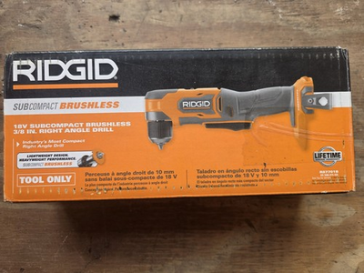 #ad RIDGID 18V SubCompact Brushless 3 8quot; Right Angle Drill R87701B $56.99