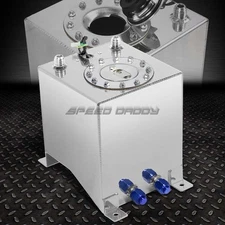 2.5 GALLON/9.5L POLISHED ALUMINUM RACING DRIFT FUEL CELL GAS TANK+LEVEL SENDER