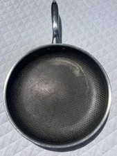 HexClad Hybrid Nonstick Round Large 12” Griddle Frying Pan Cooking Skillet Nice!