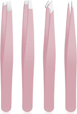 Tweezer Set for Man Women,Precision Tweezers for Facial Hair Eyebrow Chin,4 Piec