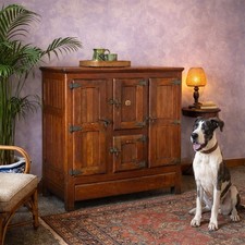 Glacière Sibérie Ancienne Mélèze Italie du XXe Siècle Originale