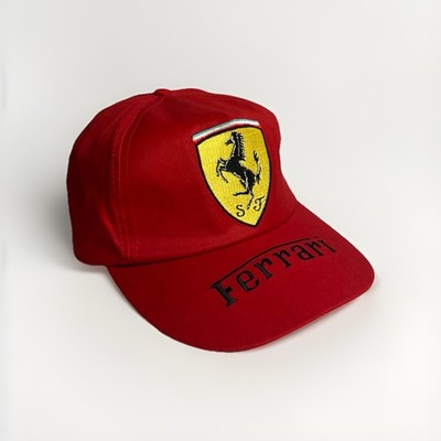 Ferrari Red Baseball Cap Adjustable Scuderia Logo F1 Racing Vintage One Size