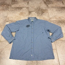 Simms Fishing Shirt Mens XL Plaid Cajun Performance Long Sleeve Button Down