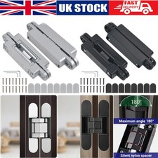 2X Concealed Door Hinges Adjustable 3D Hindden Butt Hinges Heavy Duty for Door