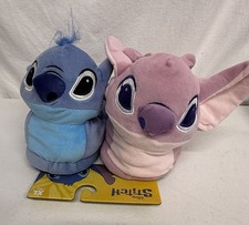 Disney Stitch And Angel Plush Slippers Kids Size XL 4/5 NWT By Ground Up