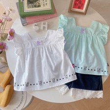 Summer casual sleeveless shorts two-piece set