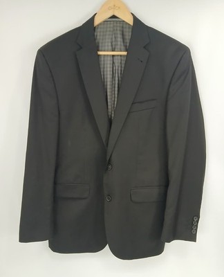 Ben Sherman Tailoring Kings Slim Fit Black Wool Suit Jacket Blazer Men's 40R