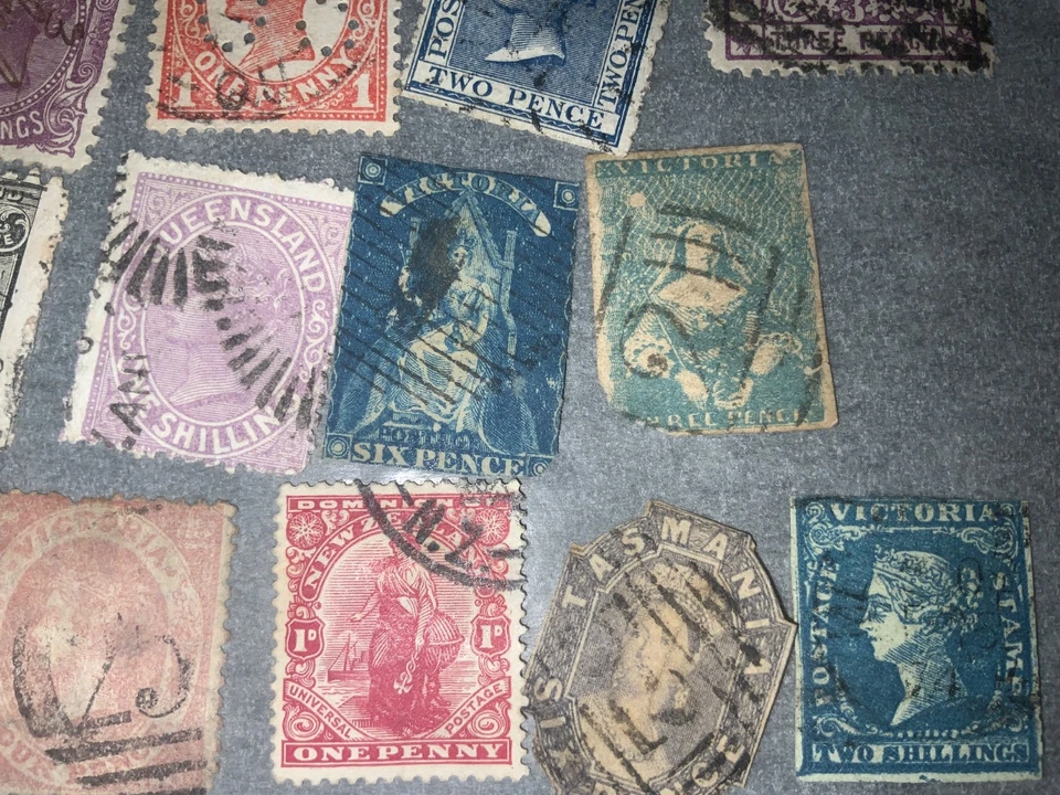 1800 年初维多利亚女王澳大利亚邮票收藏  — 第 4/4 张图片