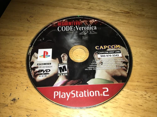 Resident Evil Code: Veronica X (Sony PlayStation 2, 2001) Working Game Only