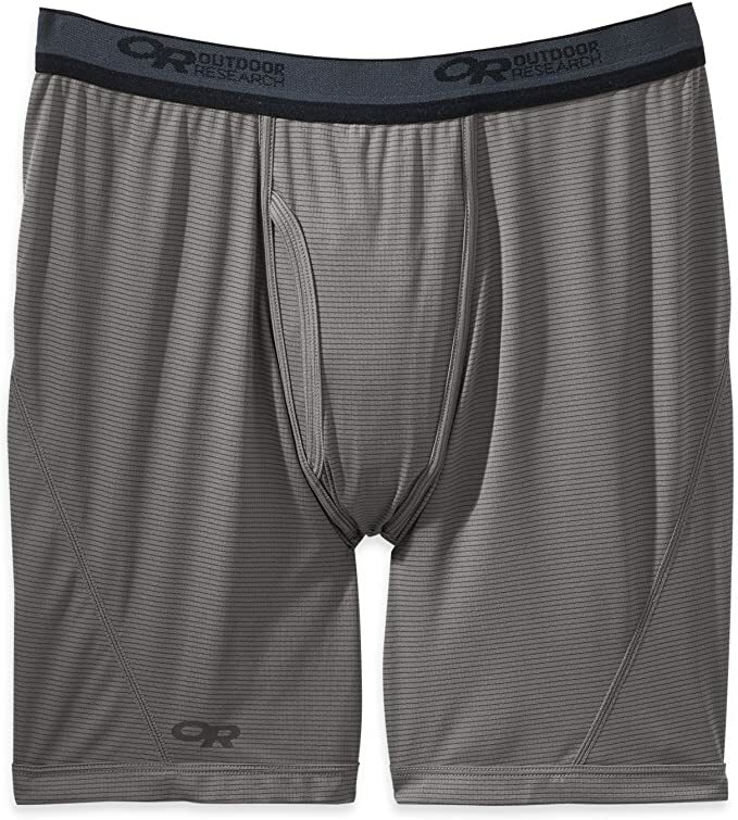 Outdoor Research Echo Boxer Briefs Pewter/Charcoal Men's Size S