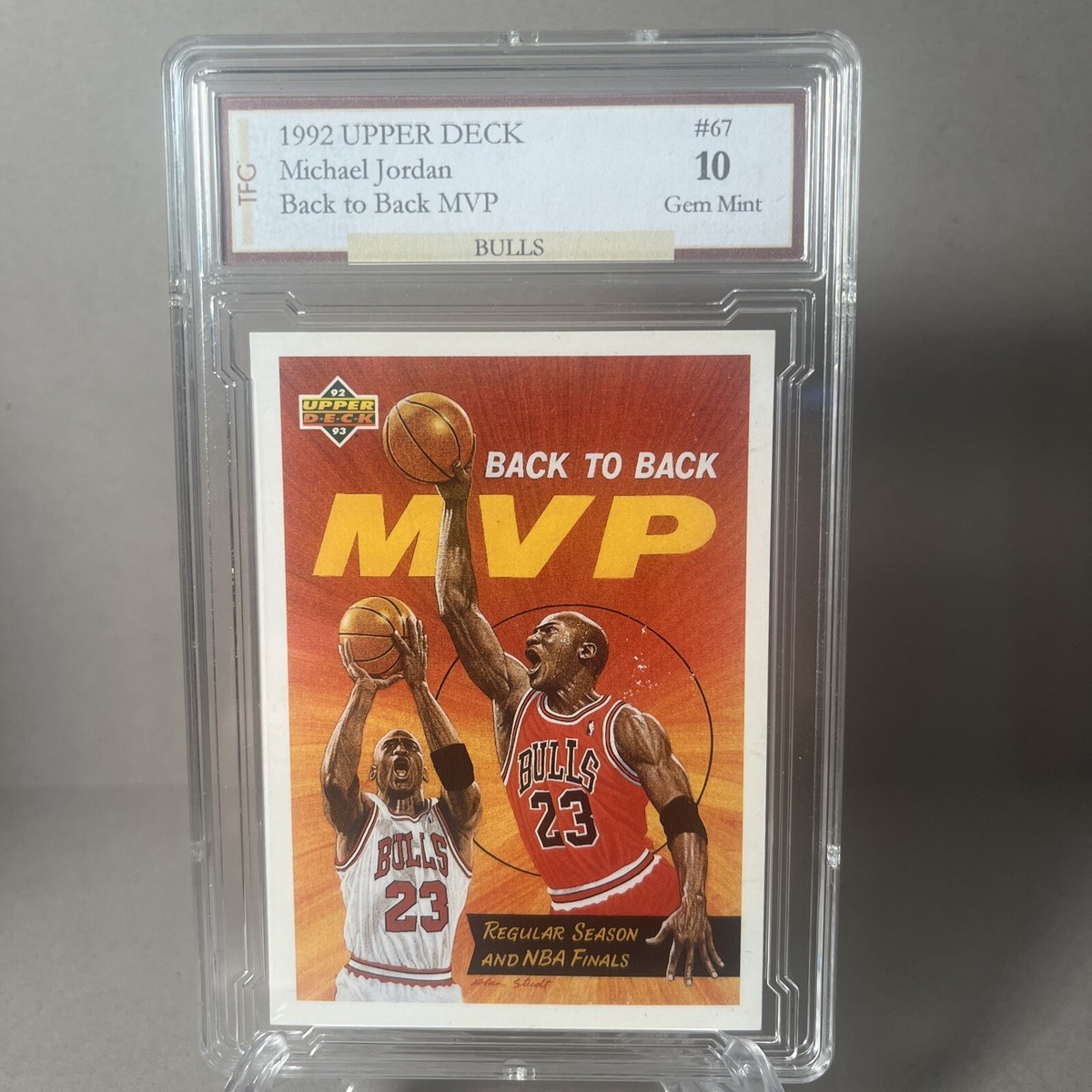 1992 Upper Deck Michael Jordan Back To Back MVP #67 GEM MINT 10 | eBay