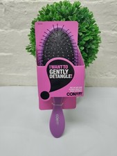 Conair I Want To Gently Detangle Cushion Hair Brush, Purple Wet Or Dry Hair