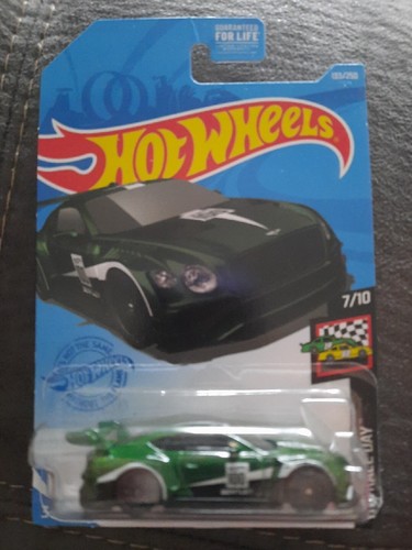 Hot Wheels 2018 Bentley Continental GT3 Diecast Car - Forest Green Race Day Edition 133/250