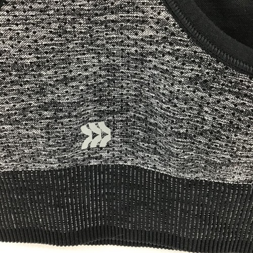 ALL IN MOTION NEW Heather Gray Sports Bra Womens Large Seamless Racer Midline - Picture 8 of 10