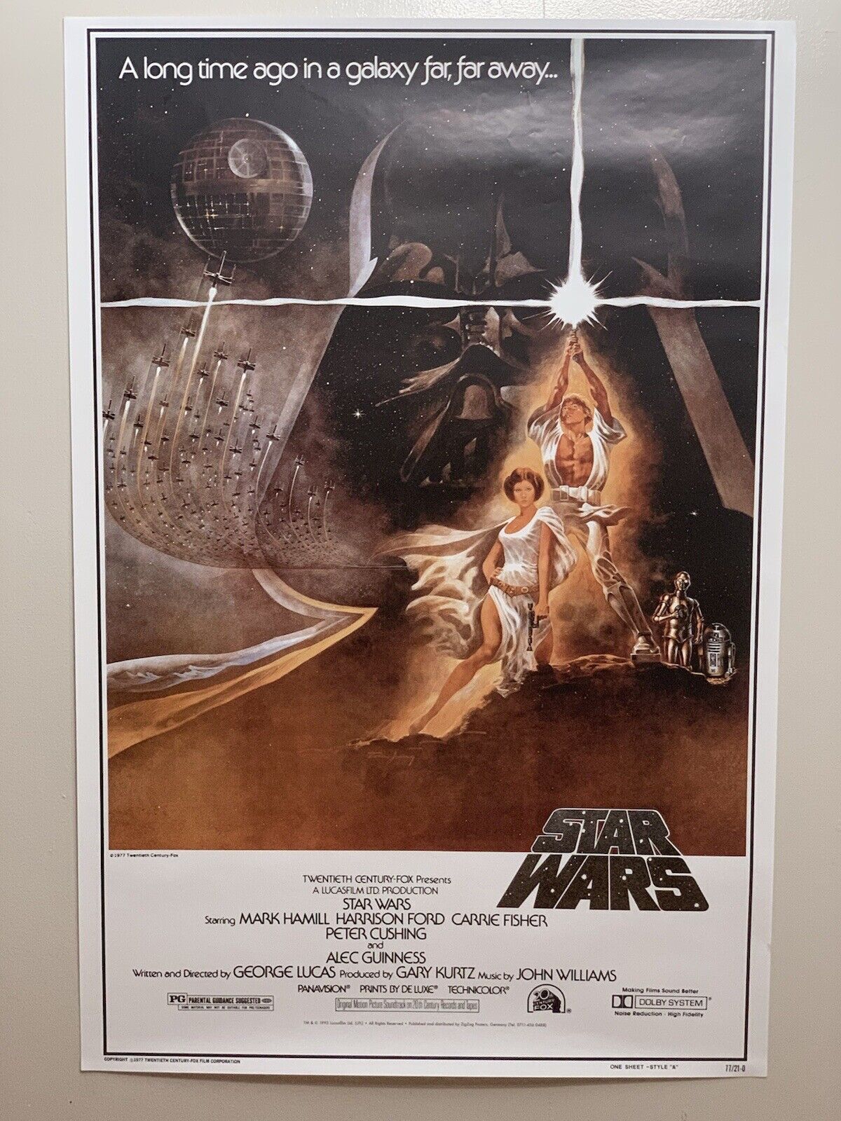 Star Wars Movie Poster 1977 3 Sheet (41x81)