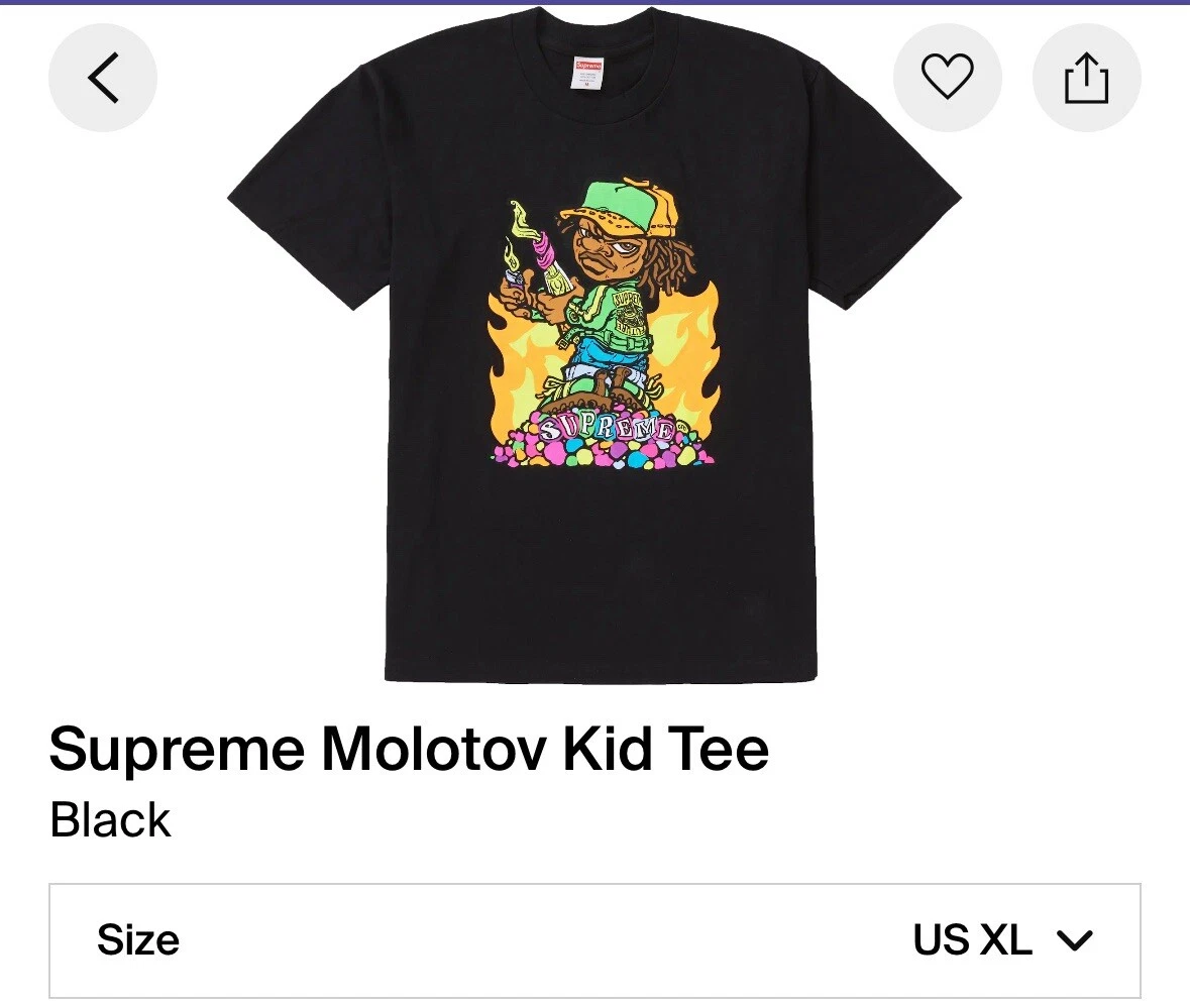 Tee shirt enfant Supreme Molotov DEADSTOCK TAILLE XL NOIR