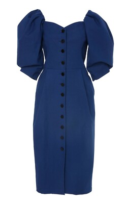 Sea  Lennox Structure Ruffed Sleeve Pencil Dress  Sz 10 Made in USA $448