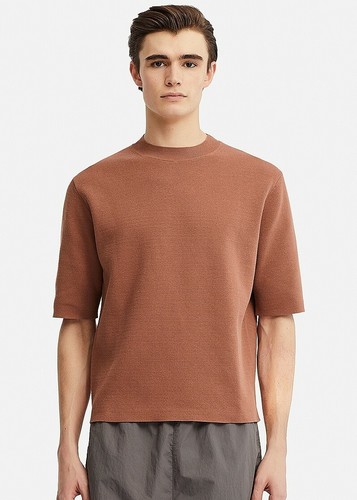 LEMAIRE x UNIQLO 'U' Men's Milano Ribbed Relaxed SS Crew Neck Sweater S YLW NWT! - Picture 10 of 24