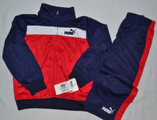 PUMA NWT Boys 2PC Suit Jacket Pants Navy Red and White set size 24 months