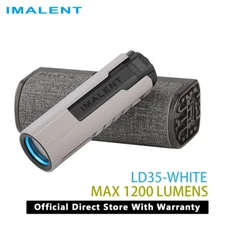 IMALENT LD35 LED Pocket Flashlight 1200 Lumens with Magnetic Charging Box White