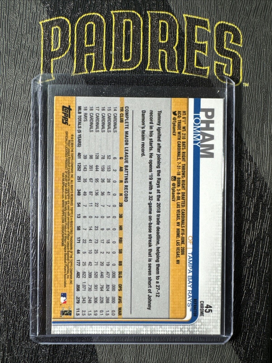 2019 Topps Chrome X-Fractors #45 Tommy Pham Rays Padres Cardinals