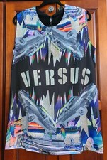 NWT Versus Versace glittered printed cotton-jersey mini dress/tunic Sz XS(roomy)