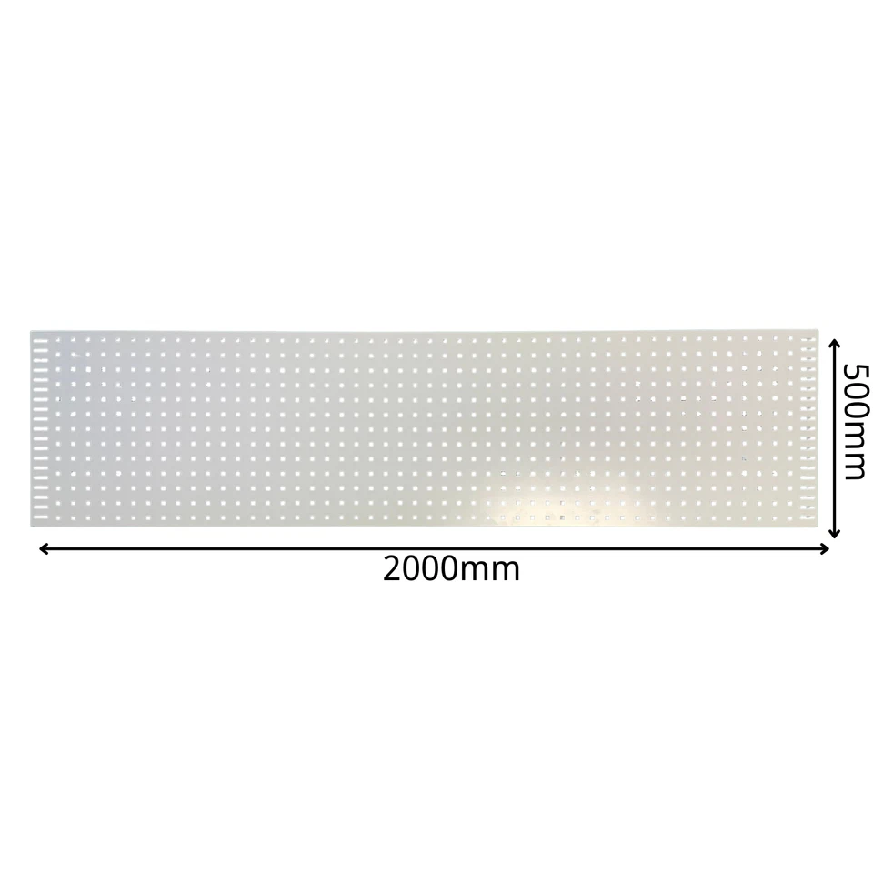 2Mx0.5M Steel Pegboard Wall Tool Storage White Metal Pegboard Tools Organizer - image 3 of 4
