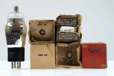 5 Vintage Rca Crc 34 / Vt 54 / Ux34 Pentode Silver Mesh Plate Audio Vacuum Tube