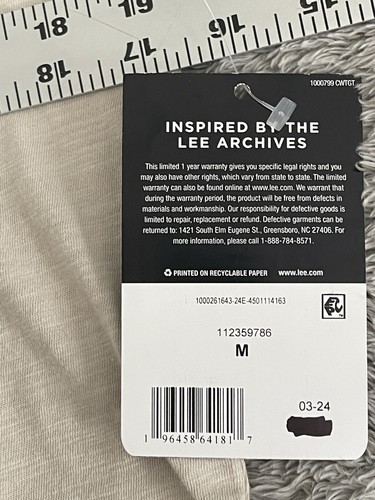 Lee’s Graphic Heritage Inspired T-Shirt hellbraun Größe Medium neu mit Etikett - Bild 10 von 13