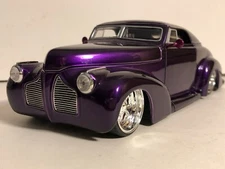 JADA DUB CITY OLDSKOOL 1940 PONTIAC PURPLE 1:24 DIECAST MODEL CAR NEW NO BOX