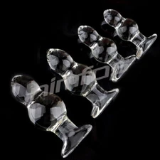 Glass Plug Anal Sex Toys for Men Woman Anal Dilation Huge Anal Ball Glass Large
