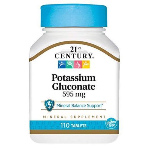 21st Century,  Potassium Gluconate, 595 mg, 110 Tablets, Mineral Balance Support