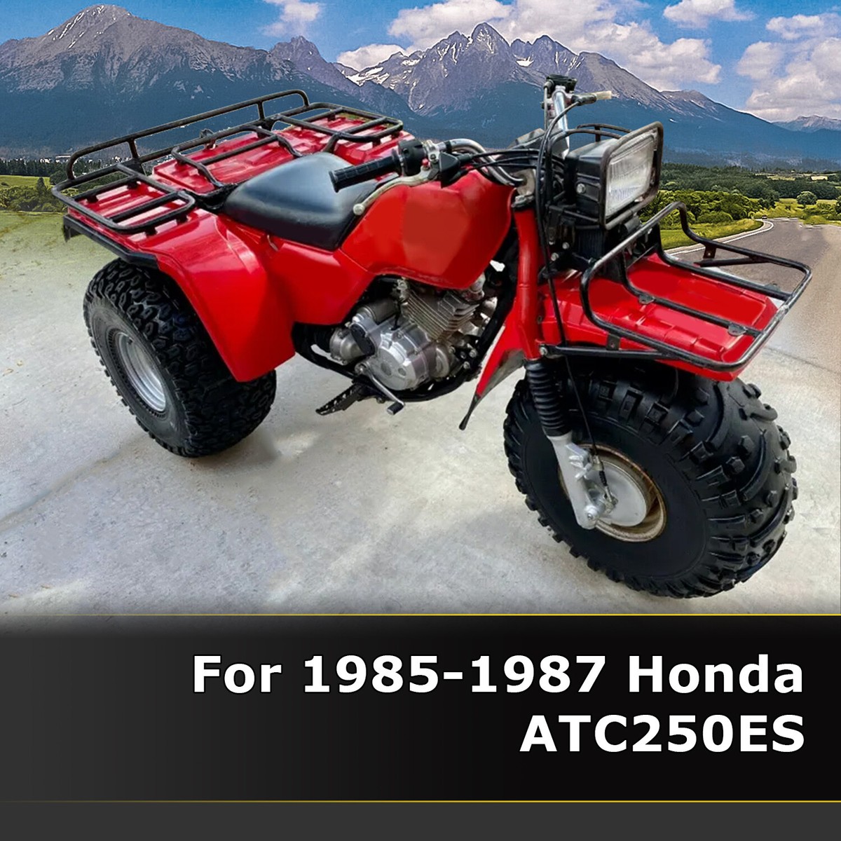 NEW FOR HONDA ATC250ES BIG RED COMPLETE PLASTIC FENDER KIT ATC