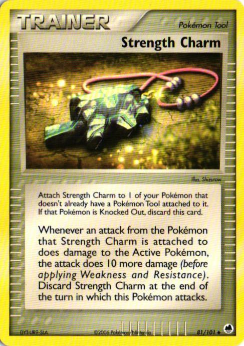 2006 Pokemon Card trainer Strength Charm 81/101