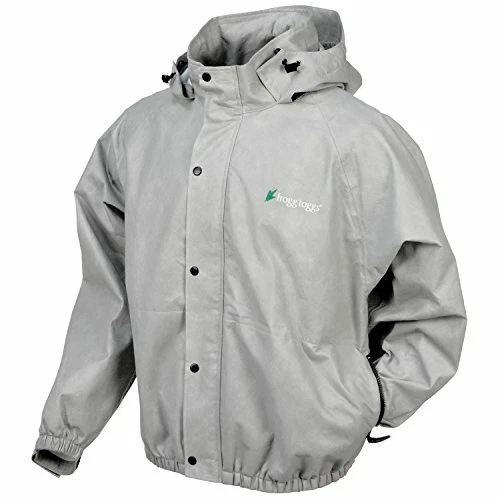 Frogg Toggs Classic Pro Action Rain Jacket w Pockets Cloud Grey Size X Large