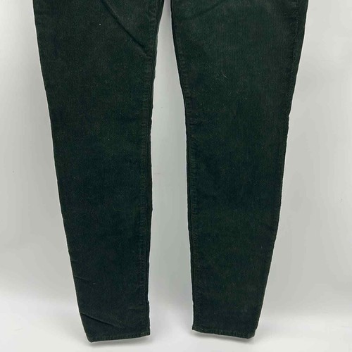 NEW 7 FOR ALL MANKIND CORDUROY PANTS WOMEN SIZE 30x30 SKINNY GREEN PANTS - Picture 3 of 12