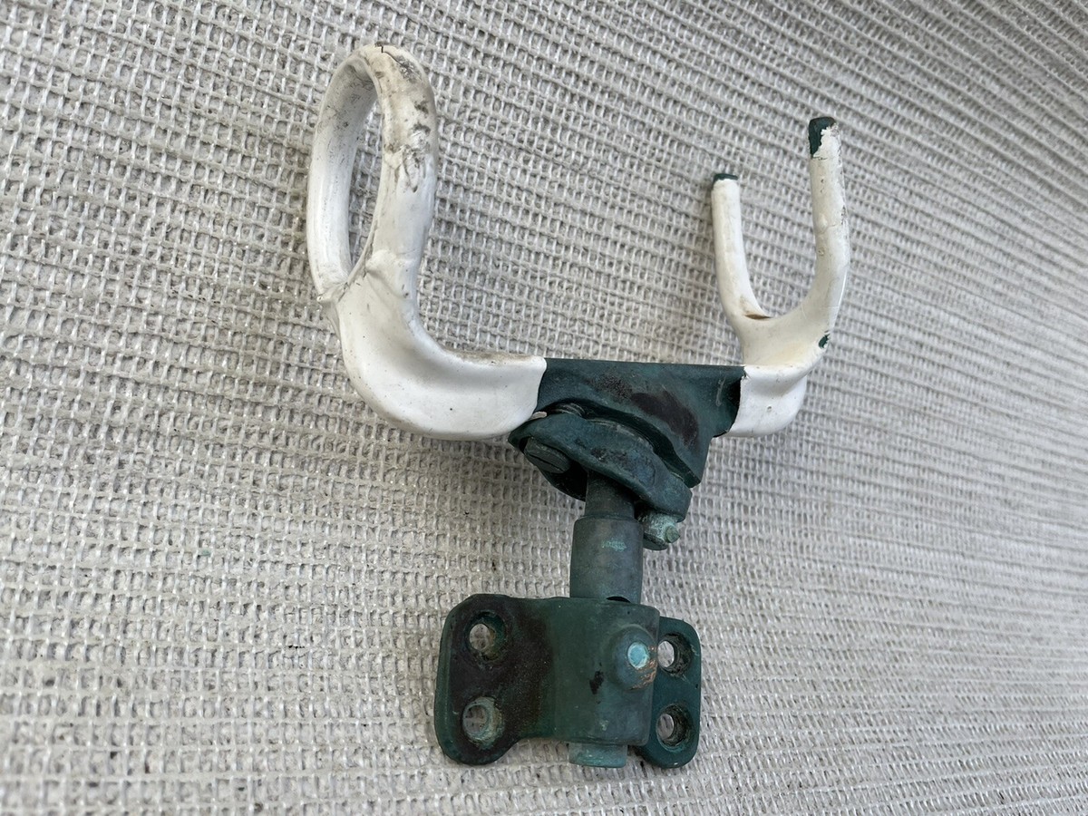 vintage bronze fishing rod holder with side mount | eBay